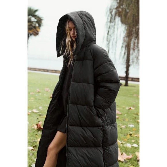Zara Jackets & Blazers - Zara anorak extra long puffer coat black